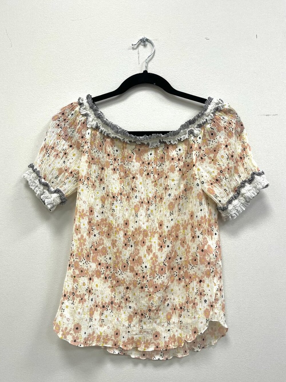 Chloe Off-The-Shoulder Pink Floral Top